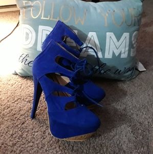 Royal blue heels